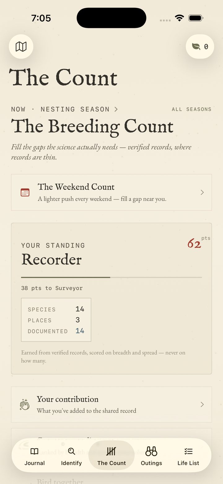 The Count — your standing and the missions near you